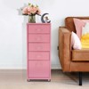 YIYIBYUS Metal File Storage Cabinet with 5 Drawers, Vertical Filing Cabinets with Wheels - 3 of 4