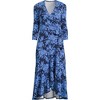 Lands' End Women's Cotton Modal 3/4 Sleeve Vneck Wrap Dress - 3 of 3