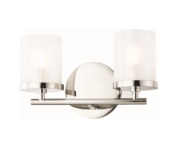 2pc Ryan Bath Light Brushed Nickel - Mitzi by Hudson Valley