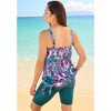 Swim 365 Women's Plus Size Blouson Tankini Top With Adjustable Straps - 3 of 4