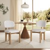 Christopher Knight Home Elias Scandinavian Modern Rubber Wood Dining Chairs with Upholstered Seat - 2 of 4