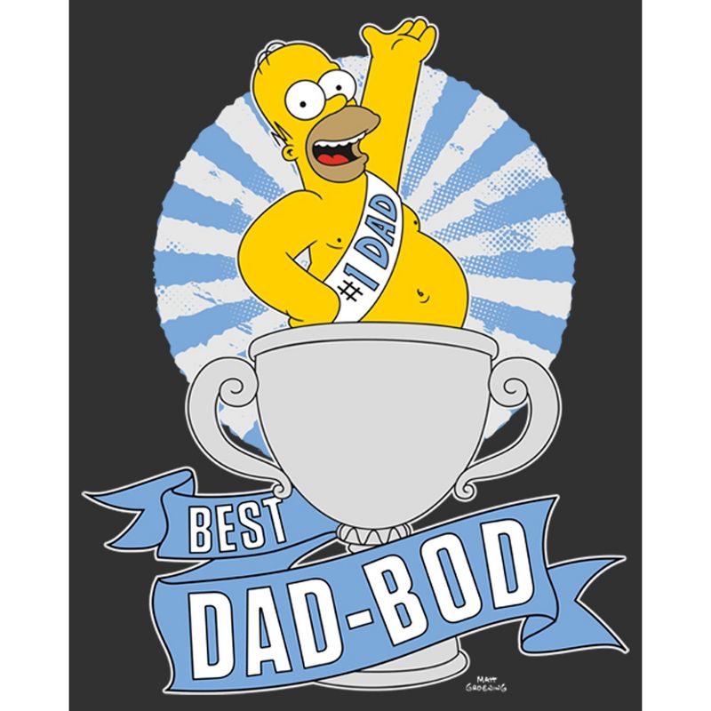 Men's The Simpsons Father's Day Homer Simpson Best Dad-Bod T-Shirt, 2 of 6