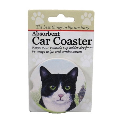 Cat Car Cup Holder Coaster Set, 2 Pack, Mix & Match Colors, Cat