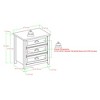 NicBex 3 Drawers Nightstand with Cup Handles,Bedside Table with Storage Space,Modern Side Table for Bedroom - 3 of 4