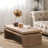 47.6" Wood Rectangular Coffee Table with Floating Top Design and Spacious Surface for Living Room - 2 of 4