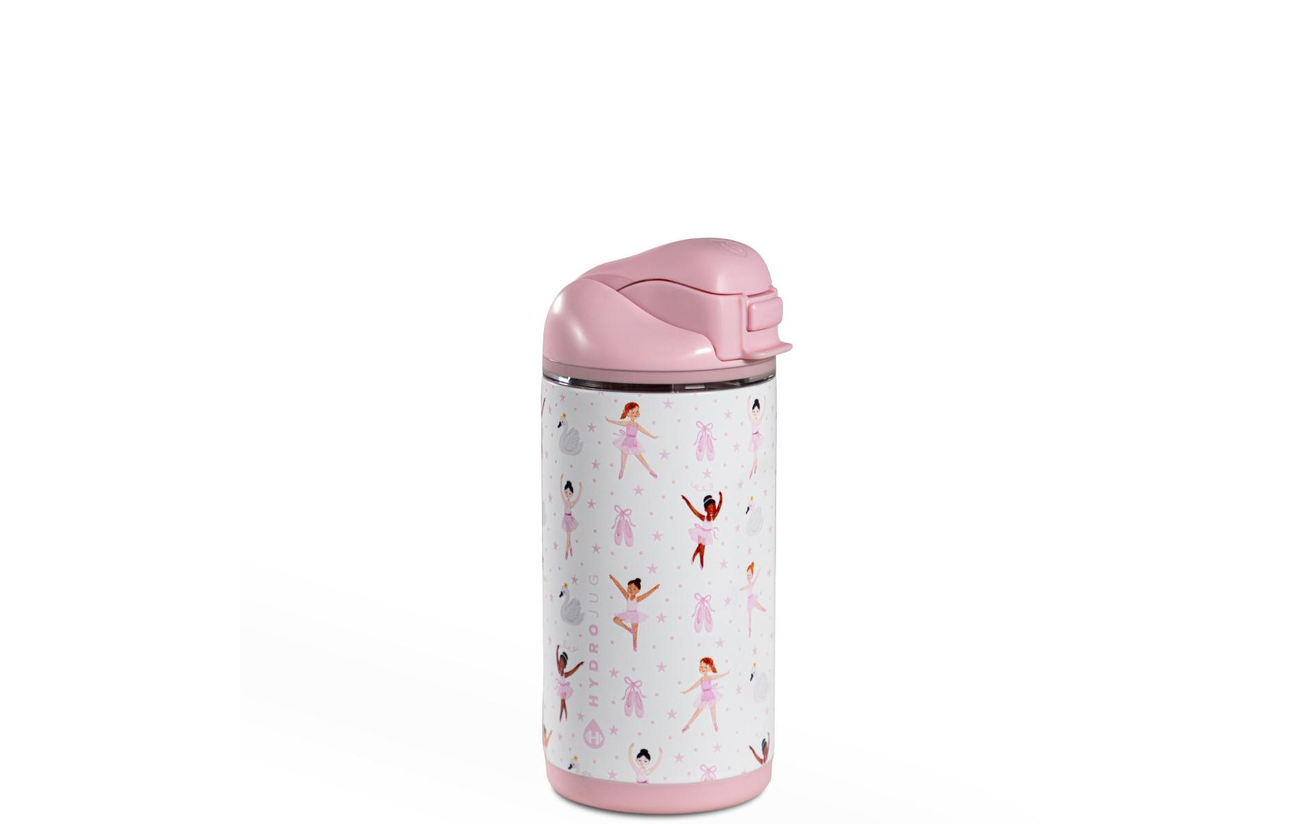 HydroJug Ease2o Kids 14oz Insulated Stainless Steel Water Bottle with Straw & Chug Lid, Leak-Resistant – Ballerina