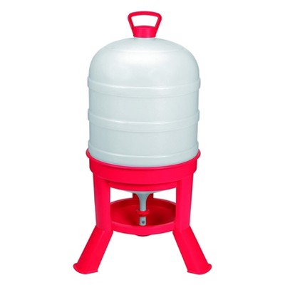 Little Giant DOMEWTR10 10 Gallon Tank Heavy Duty Poultry Chicken Gravity Waterer, Red