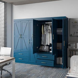 APRILSOUL Shaker Style Classic Three-Door Wardrobe, Wood Bedroom Armoire with Hanging Rod and Shelves - 1 of 4