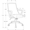 XIYUYEU Adjustable Height Ergonomic Home Office Chair with White/Black Metal Base for Living Room,Bedroom,Study Room - 3 of 4