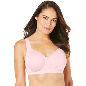 Comfort Choice Women's Plus Size Underwire Microfiber T-Shirt Bra - 1 of 4