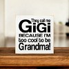 Slickblue Rustic Gigi Wood Sign – Solid Knotty Pine Wall Art for Grandma, 7x7 Inches, Multiple Colors - 3 of 3