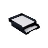 JAM Paper Stackable Front Loading Letter Tray Letter Size Black Plastic 2/Pack (344BLA) - 3 of 4