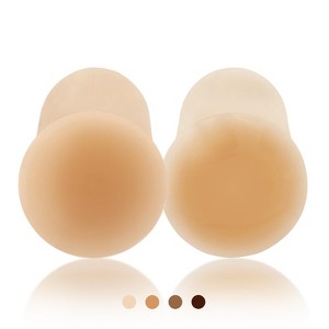 Niidor Lift Nipple Covers for Women - Sticky Adhesive Silicone Pasties - Reusable Pasty Nipple Cover for Breast Lift with Travel Case - 1 of 4
