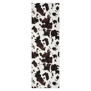 Adult Women Brown Highland Cow Print Rug for Boys Girls, Western Room Decor Carpet,Milk Cow Print Washable Decorative Rug for Living Room - 1 of 4
