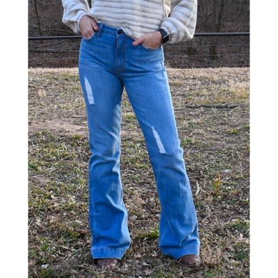 Women's Jennifer Sugar Fade Flare Jeans - KIMES