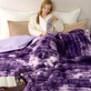 Cozy Bliss Faux Fur Plush Decorative Blanket, Cozy Warm Striped Throw Blanket - 2 of 4
