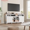 TV Stand for 63 in, Entertainment Center with Adjustable Shelves, Farmhouse TV Stand with Cabinet Doors,for Living Room, Bedroom - 2 of 4