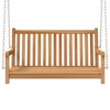 vidaXL Swing Bench Natural Teak Solid Teak Wood Standard Durable - 3 of 4