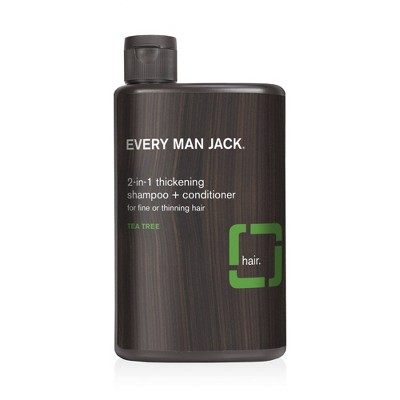 Every Man Jack Men's 2-in-1 Thickening Shampoo and Conditioner with Coconut, Aloe, and Tea Tree Oil - 13.5oz