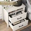 Farmhouse Nightstand with 2 Drawers, Rustic Wooden Nightstand with Bedside Table, Side End Table with Open Shelf - 2 of 4