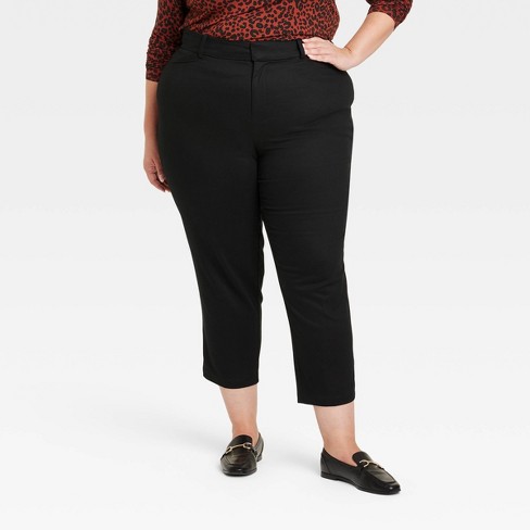 Women's High-rise Ankle Tapered Pants - Ava & Viv™ Black 17 : Target