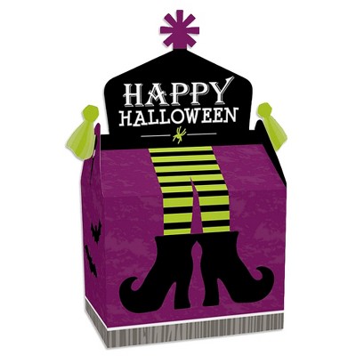 Big Dot of Happiness Happy Halloween - Treat Box Party Favors - Witch Party Goodie Gable Boxes - Set of 12