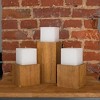 3 inch Pillar Candles for Home Set of 3 pcs - Unscented and Long Lasting Candles Ideal for Wedding or Home Decor - 3 of 4