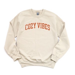 Simply Sage Market Women's Varsity Cozy Vibes Gildan Sweatshirt - 1 of 2