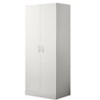 CAVINAS White Double Doors Armoire Wardrobe Closet,Armoire Closet with 1 Fixed Shelf,1 Garment Rod,Storage Armoire for Bedroom,Dressing Room,Apartment - 3 of 4