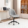 YOUNIKE Modern Upholstered Leather Home Office Desk Chair Swivel Adjustable Rolling Task Nail Tech Chair 24.41"Wx27.56"Dx(33.07-37.8)"H - 3 of 4