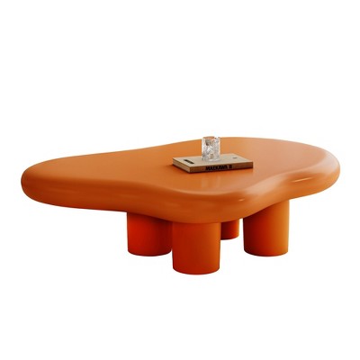 SYFERLORY 48.5" Modern Cloud Shape 4 Legs Coffee Table