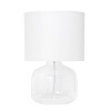 Glass Table Lamp with Fabric Shade - Simple Designs - 4 of 4