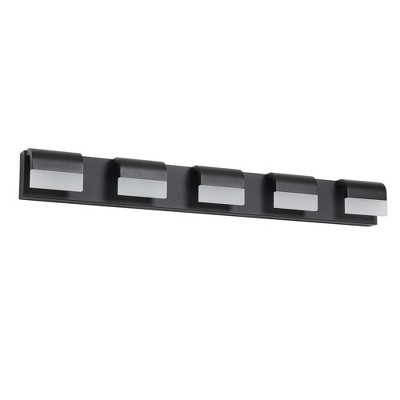 VYNXARIA Black Wall Lights, Modern 5-Light Vanity Fixture for Bathroom and Mirror