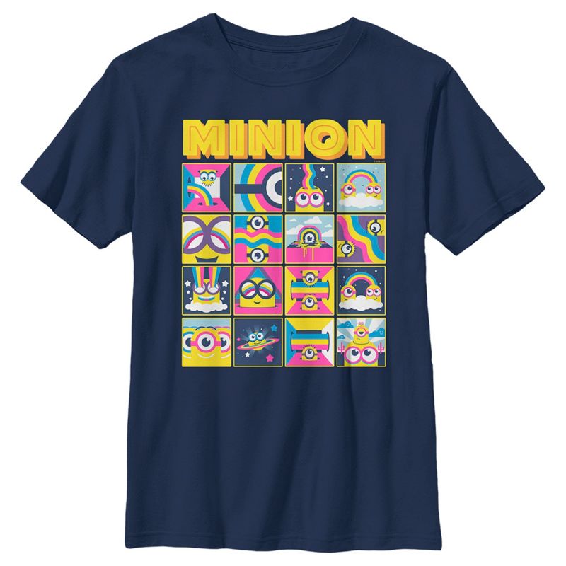 Boy's Minions: The Rise of Gru Rainbow Panels T-Shirt, 1 of 5