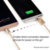 SilverStone Technology  2 in 1 Micro-USB combo USB-A to Micro-B cable 1 meter(3.3ft) OTG function with Nylon Braided and aluminum shell Gold - 3 of 4