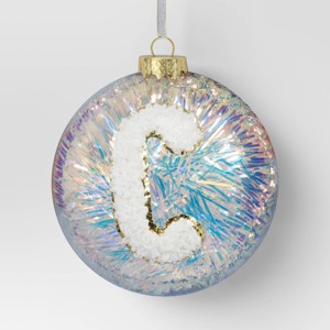 Christmas Monogram Plastic Tinsel Ball C - Wondershop™ - 1 of 3