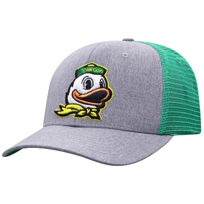 NCAA Oregon Ducks Men's Gray Chambray with Hard Mesh Back Snapback Hat