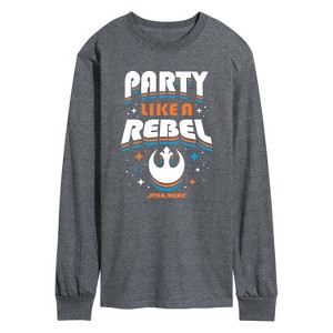 Men's - Star Wars - Party Like A Rebel Long Sleeve Graphic T-Shirt - 1 of 3