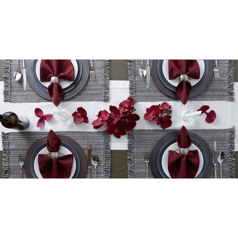 Gray Fringe Variegated Placemats (Set Of 6) - Design Imports, 5 of 10