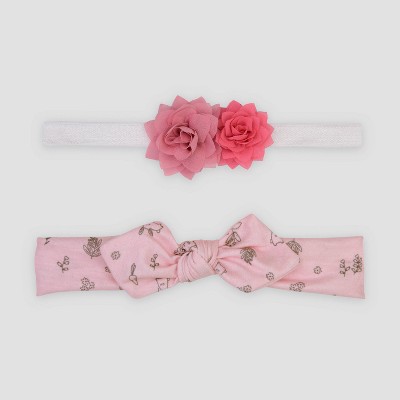 Image of Baby Girls' 2pk Plume Bow Headwrap - Just One You® made by carter's