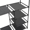 VidaXL Clothes Rack Steel and Non-woven Fabric 34.3"x17.3"x62.2" Black - 3 of 4
