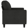 vidaXL 2-seater Sofa Black Fabric (100% polyester), metal frame, textilene - 3 of 4