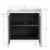 Bella Depot 31.5''W Storage Cabinet with Mirror Trim and M Shape Design - 4 of 4