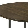 Vynxaria Industrial Modern Accent Table - Natural Mango Wood Top & Gunmetal Iron Base, Round Spacious Tabletop, Tripod-Inspired Slim Base - 4 of 4
