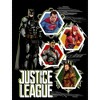 Justice League Movie Batman and Hexagon Superhero Panels Black T-shirt Toddler Boy to Youth Boy - 2 of 3