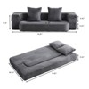 VASIP Convertible Sectional Sofa Bed,Supportive Foam, Soft Chenille, Compact for Small Spaces,Home Offices ,Black - 4 of 4