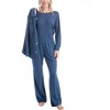 MUK LUKS Women's Quilted Shacket 3 Piece Pajama Set - 2 of 2