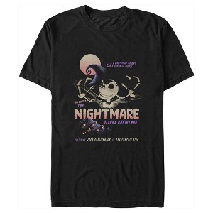 Men's The Nightmare Before Christmas Jack Retro Movie Poster T-Shirt - 1 of 4