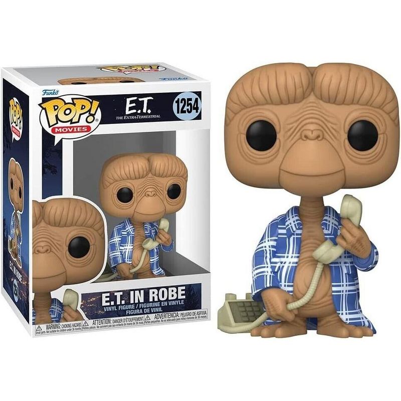 Funko Pop! Movies: E.T. The Extra-Terrestrial - E.T. in Flannel - Robe Vinyl Figure #1254, 1 of 4