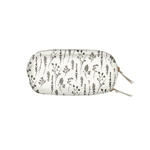Blue Sky The Evergirl Faux Leather Zipper Pencil Pouch Pressed Flowers White: Pencil Bag for Teens, 7.75" x 3.5" - 1 of 4